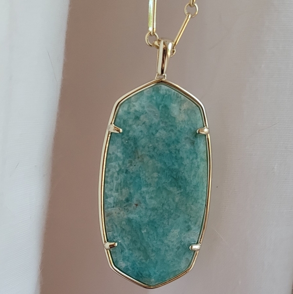 NWT KENDRA SCOTT FACETED DARK TEAL REID NECKLACE IN GOLD UNIQUE BEAUTIFUL COLOR - Picture 7 of 8